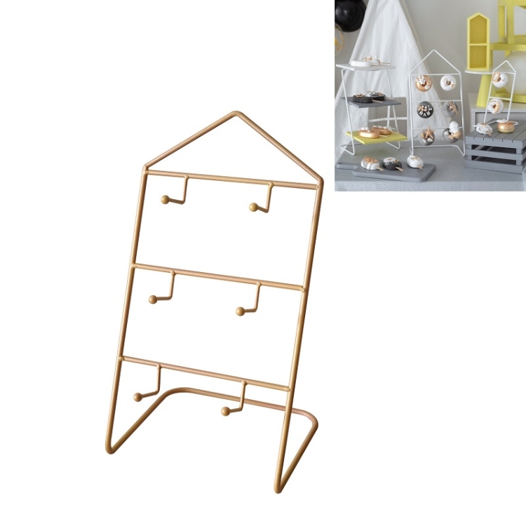 

Donut Display Stand Bakery Display Props Party Dessert Stand, Size: Large (Champagne)