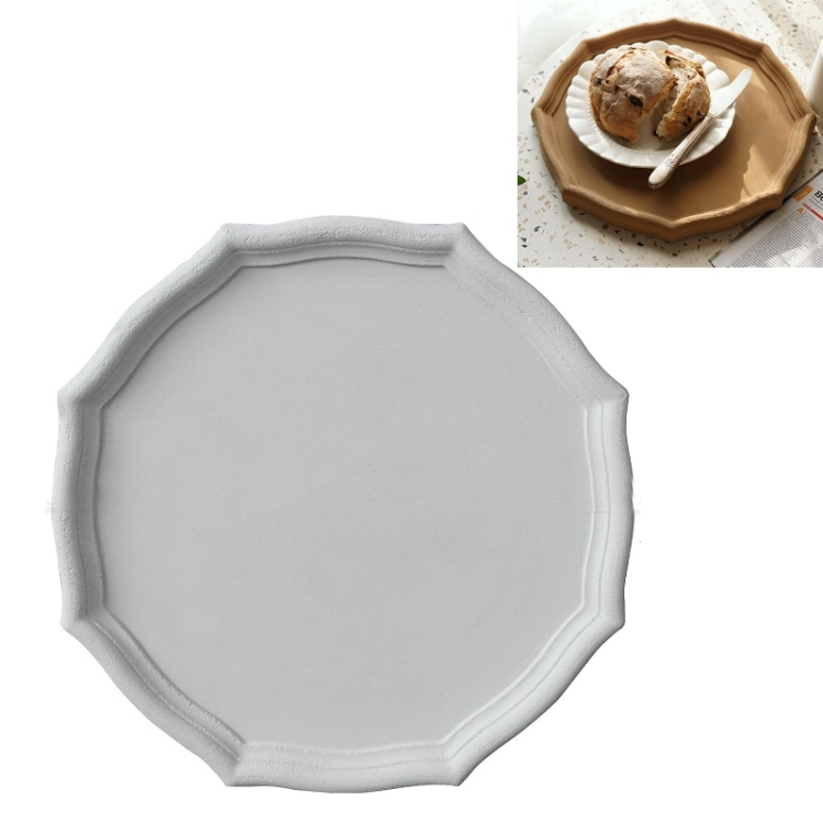 

Dried Fruit Tray Modeling Decoration Wedding Dessert Tray Shooting Props(Light Gray)