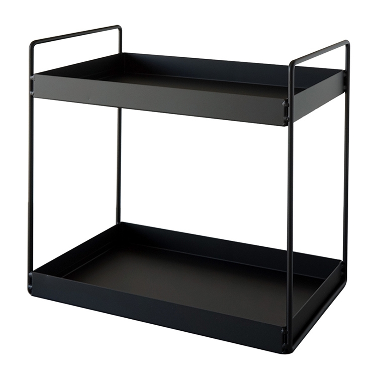 

Home Storage Rack Bathroom Narrow Side Shelf, Specification: Large (Black)