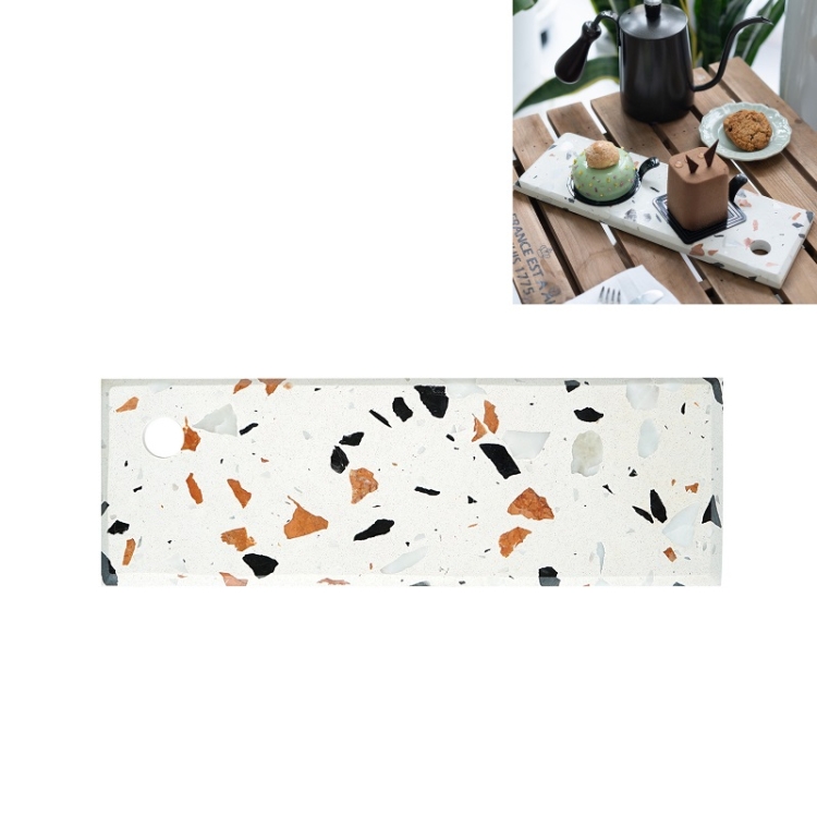 

Terrazzo Chopping Board Coffee Shop Dinner Plate Cheese Board Food Photography Plate, Specification: Small