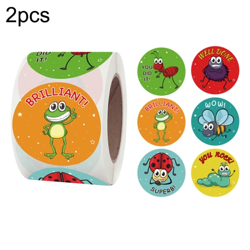 

K-35-38 2 PCS Children Cartoon Reward Sticker Label, Size: 3.8cm / 1.5inch