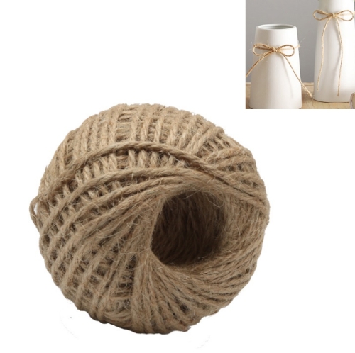

2 PCS DIY Fine Hemp Rope Hand-Decorated Braided Twine, Specification: 50 Meters Per Roll(True Color)