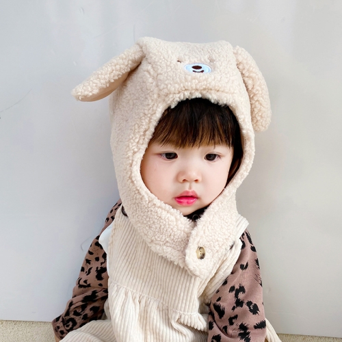 

C0100 Puppy Shape Children Hat Winter Lamb Wool Warm Hat Bomber Hat, Size:(Beige)