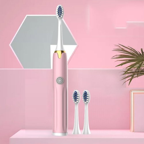 

2 PCS Household Couple Smart Sonic Vibration Soft Fur Waterproof Electric Toothbrush, Colour: Nami Powder (3 Brush Heads) Battery