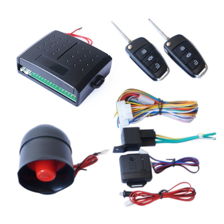 

2 Set Universal Sound And Light Car Alarm 12V Vehicle Alarm System Bullet Key Remote Control