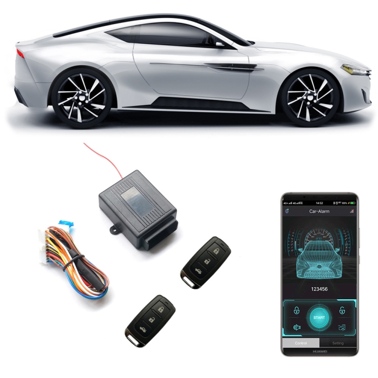 

2 Set Car Key-Free Access To The Central Control Lock Mobile Phone APP Control Open And Close The Car Door, Specification: T242