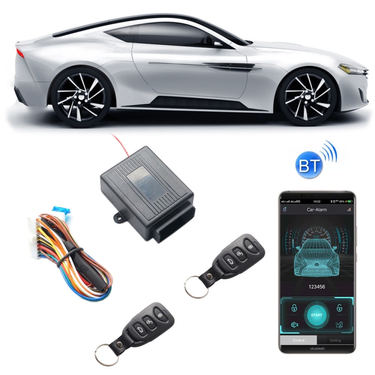 

2 Set Car Key-Free Access To The Central Control Lock Mobile Phone APP Control Open And Close The Car Door, Specification: T240