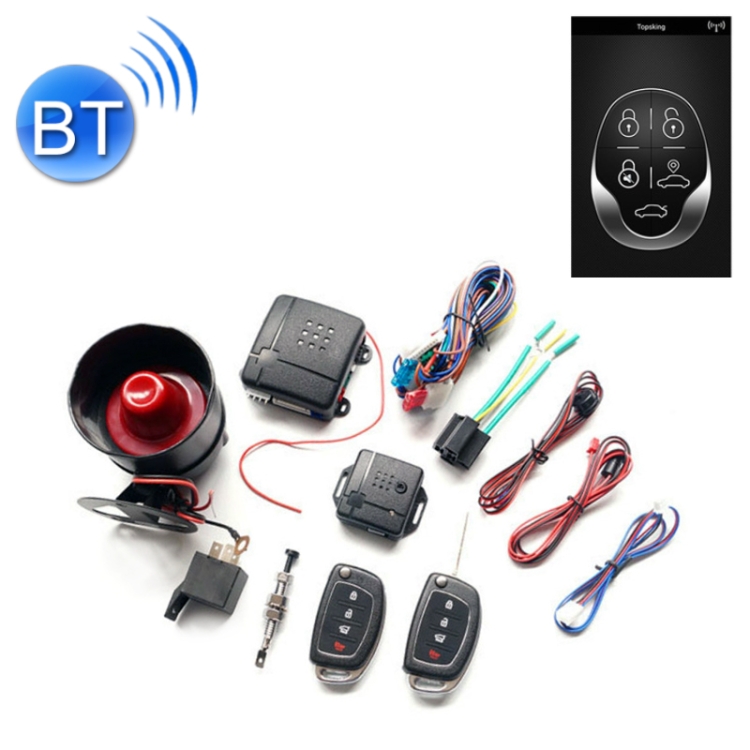 

2 Set Car Alarm One-Way Alarm Mobile Phone APP Bluetooth Control Vehicle
