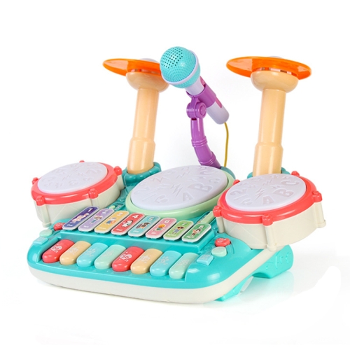 

Children Drum Instrument Set with Microphone Puzzle Drum and Piano Combination Enlightenment Music Toy