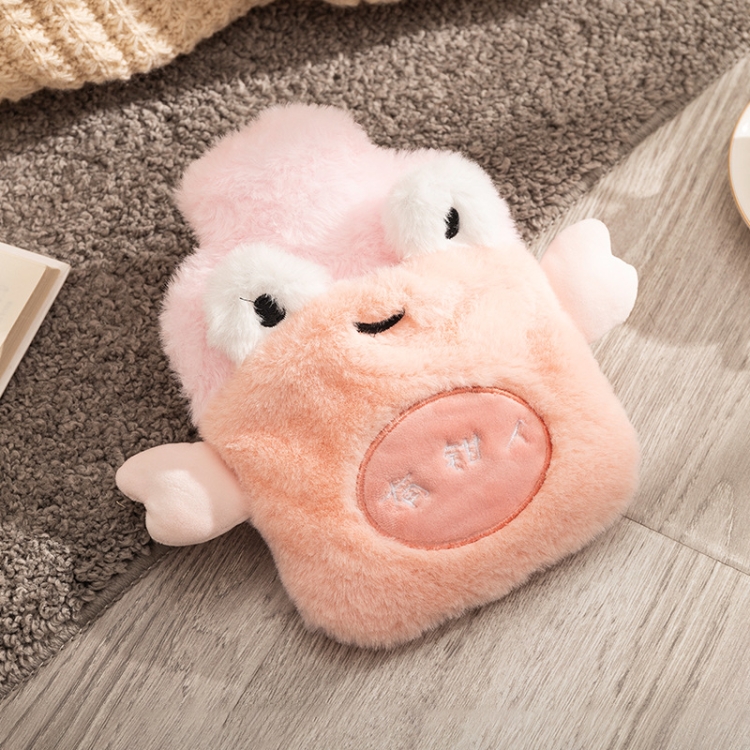 

Rabbit Fur Cartoon Three-Dimensional Water Injection Hot Water Bottle Student Warmer Bag 400ml(Rich Man)