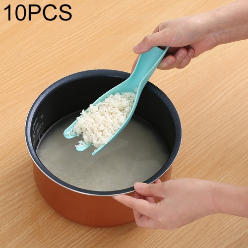 

10 PCS Household Kitchen Portable Multifunctional Rice Washing Spoon Drainer(Blue)