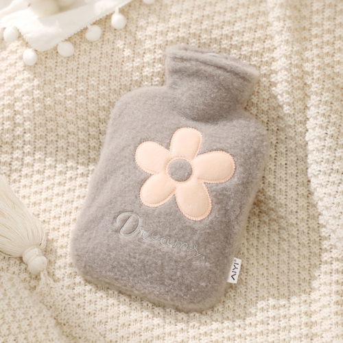 

Cartoon Plush Cloth Water Injection Warm Students Hot Water Bottle 500ml, Colour: Daisy Grey