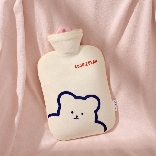 

Cartoon Plush Cloth Water Injection Warm Students Hot Water Bottle 500ml, Colour: Bear White