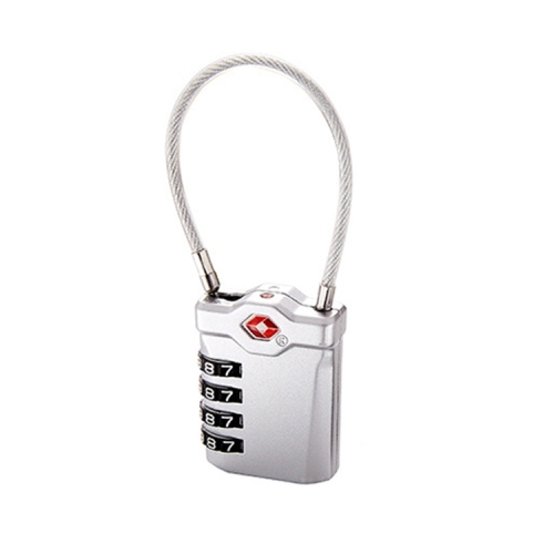 

Zinc Alloy Red Dot Luggage Small Padlock Small Mini Code Lock(Silver)