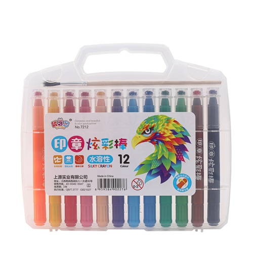 

Seal Colorful Stick Water-Soluble Oil Pastel 12 Colors 24 Colors 36 Colors Portable Children Drawing Set Rotating Crayons, Specification: 12 Colors