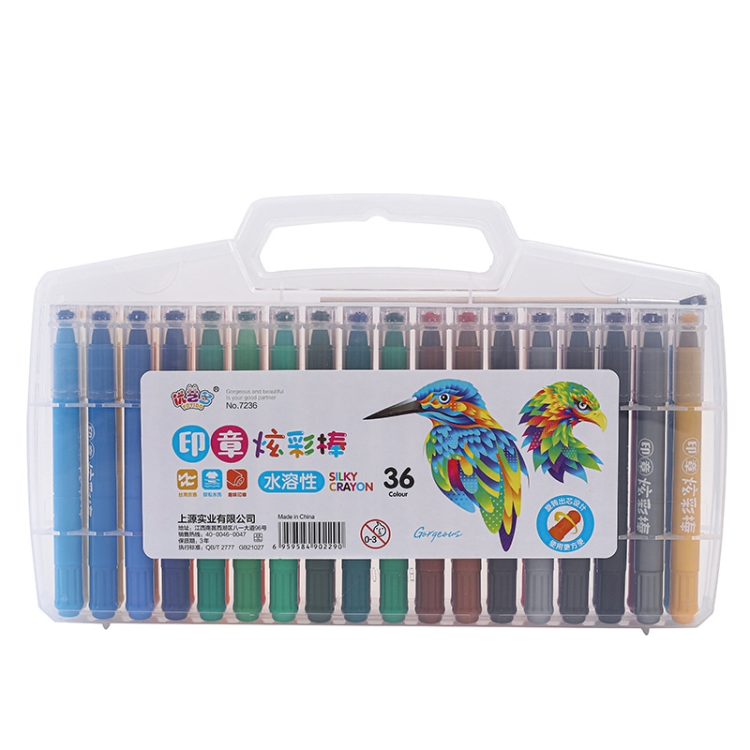 

Seal Colorful Stick Water-Soluble Oil Pastel 12 Colors 24 Colors 36 Colors Portable Children Drawing Set Rotating Crayons, Specification: 36 Colors