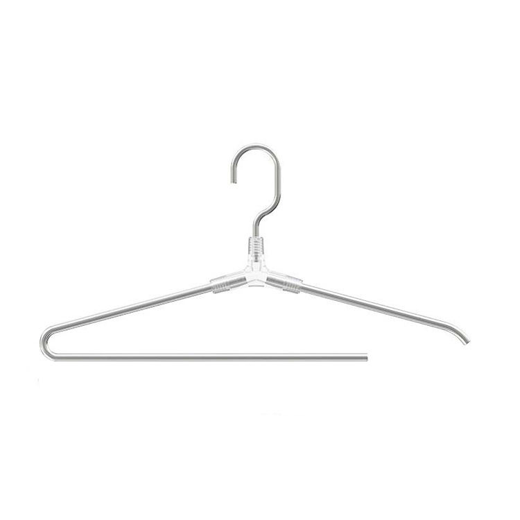 

2 PCS Aluminum Alloy Hanger Household Pants Rack Seamless Non-Slip Clothing Support, Style: Clothes Hanger