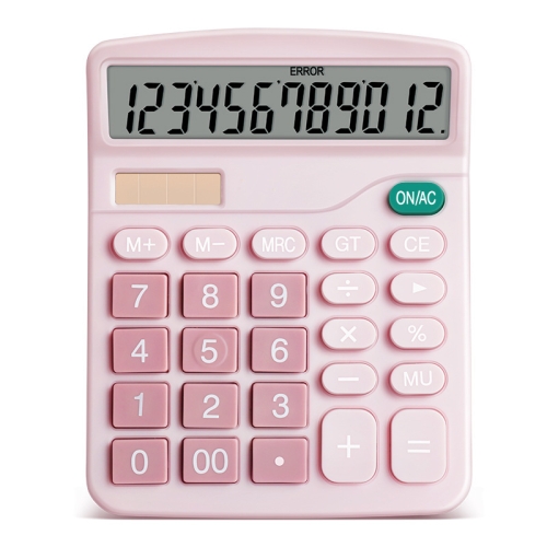 

Aruida 2 PCS Solar 12-Digit Display Calculator Business Calculator For Financial Office(Pink)