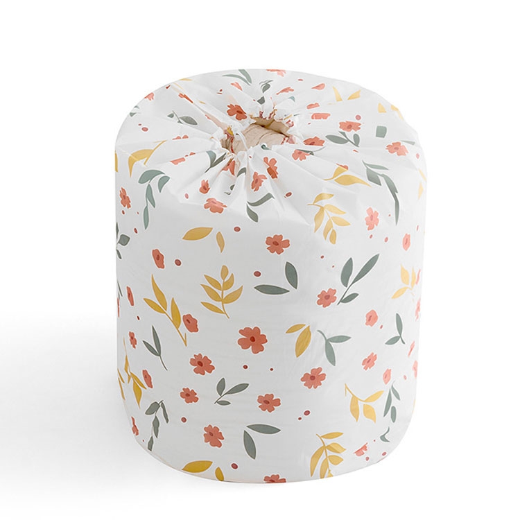 

4 PCS Bench-Mouth Quilt Storage Bag Moving Clothes Storage Bag Household Quilt Storage Bag, Specification: Large(PFloral)