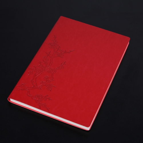 

3 PCS Notebook Student Notepad Diary Book Business Record Book PU Notebook, Cover color: A5 Embossed Cockscomb Red