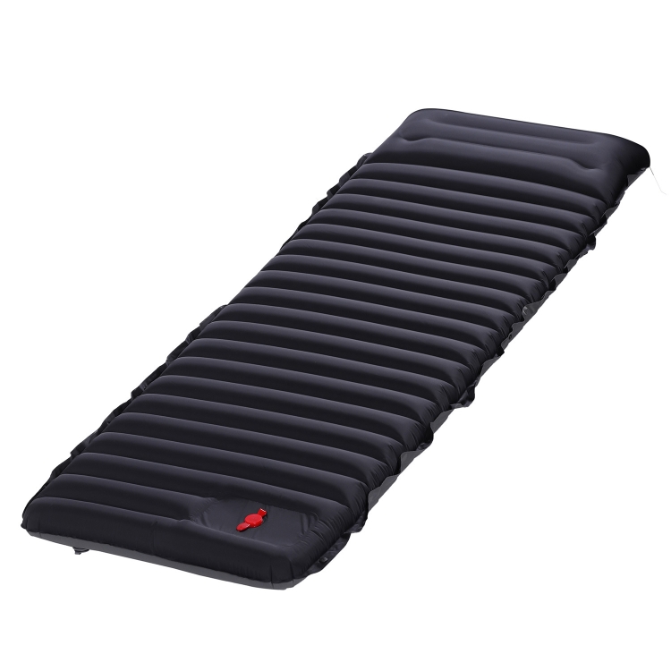 

Outdoor Camping Foot Type Automatic Portable Inflatable Bed Beach Mat Picnic Mat Folding TPU Air Cushion(Black With Gray)