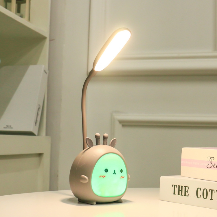 

YW2021 Cartoon Cute LED Eye Protection Desk Lamp Student Dormitory Bedroom Folding Reading Desk Lamp, Colour: Brown Lamb