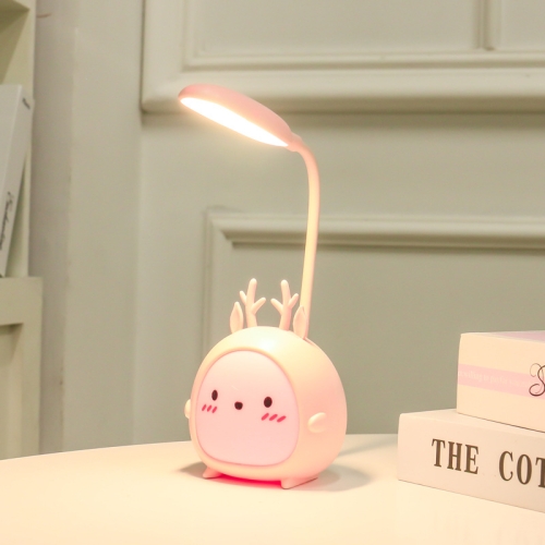 

YW2021 Cartoon Cute LED Eye Protection Desk Lamp Student Dormitory Bedroom Folding Reading Desk Lamp, Colour: Pink Fawn
