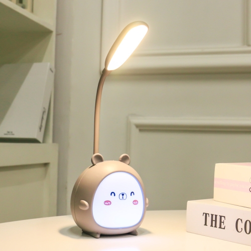

YW2021 Cartoon Cute LED Eye Protection Desk Lamp Student Dormitory Bedroom Folding Reading Desk Lamp, Colour: Brown Bear