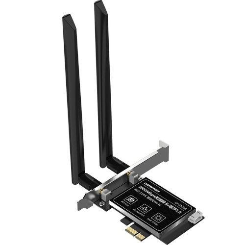 

COMFAST Gaming Game 3000Mbps Gigabit Dual-Frequency Wireless Desktop Computer PCIE Wireless Network Card, Coverage: AX200