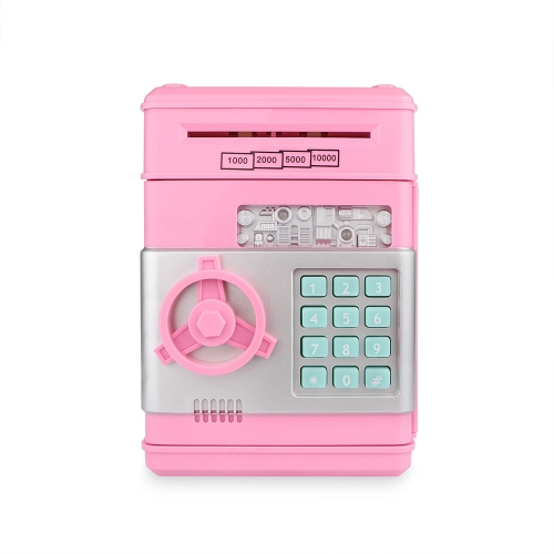 

Electronic Piggy Bank ATM Password Money Coins Saving Box(Pink)