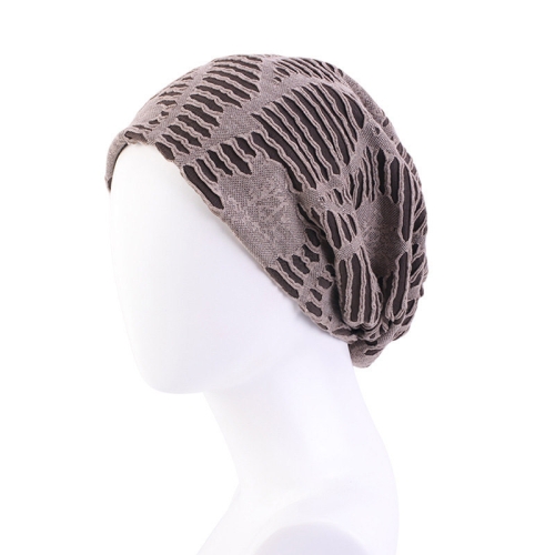 

3 PCS TTM-127 Retro Ripped Cotton Skullcap Turban Hat Hip-Hop Hat, Size: One Size(Khaki)
