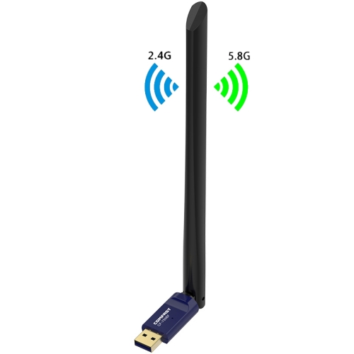 

COMFAST CF-759BF 650Mbps Bluetooth 4.2 Dual-Band USB Desktop Wireless Network Card Free Drive WiFi Receiver