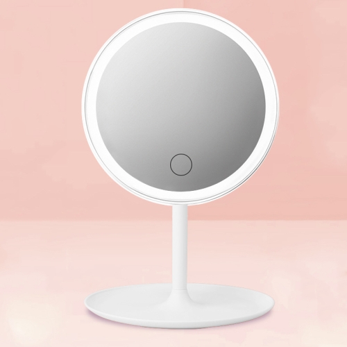 

Make-Up Mirror With LED Light Fill Light Dormitory Desktop Dressing Small Mirror Girl Folding And Portable Mirror, Colour: Plug-in White Single Light