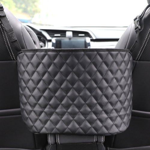 

Car Storage Net Pocket Between Two Seats Storage Bag Universal Car Screen Suspension Car Storage(Black)