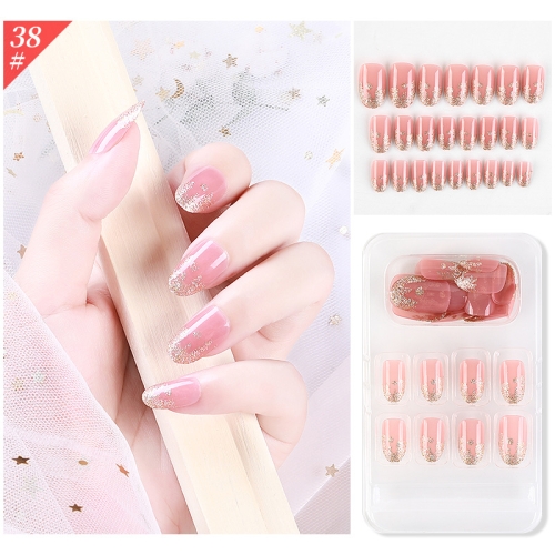 

5 Sets Wear Nail Art Christmas Ballet Fake Nails Finished Product Removable Wear Nail(F741-38)