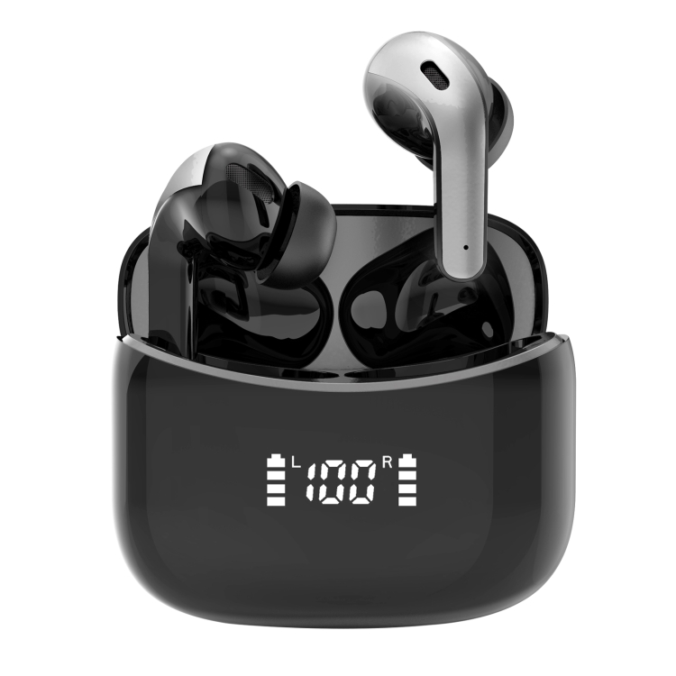 

Wireless Touch Digital Display Bluetooth Earphone(Black)