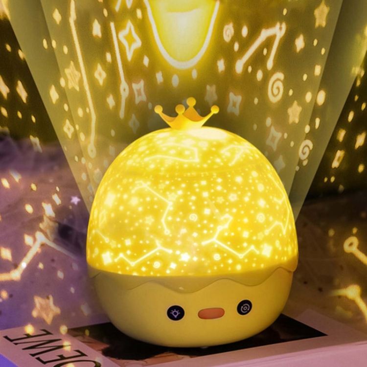 

Crown Duck Projection Lamp Starry Sky Projection Lamp LED Music Rotating Creative Night Light, Style: Music Box Verison