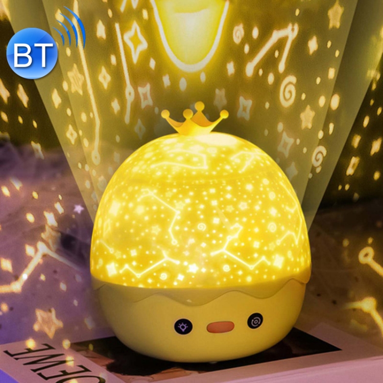 

Crown Duck Projection Lamp Starry Sky Projection Lamp LED Music Rotating Creative Night Light, Style: Bluetooth Verison