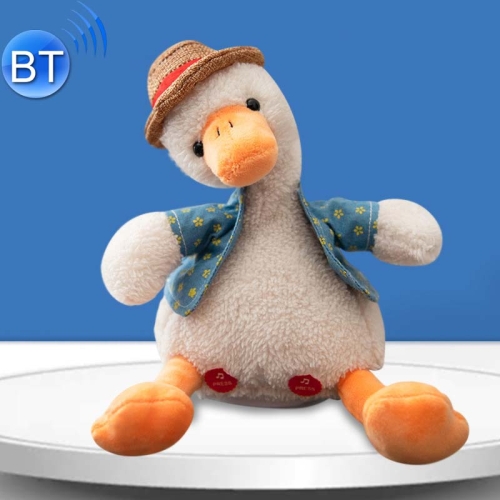 

Repeat Duck Tricky Duck Learn Talking Singing Plush Duck Toy, Style:Bluetooth+Recording