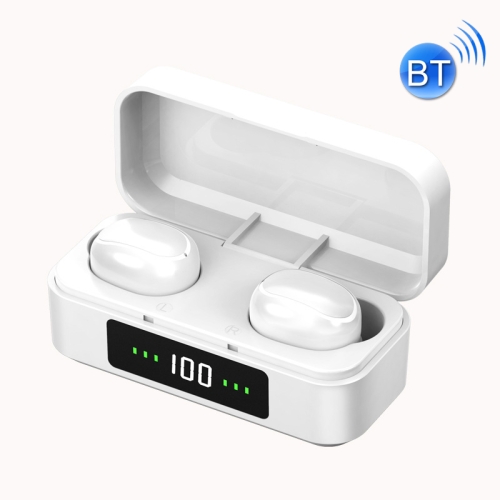 

TWS Noise Cancelling In-Ear Digital Display Touch Wireless Bluetooth Earphone(White)