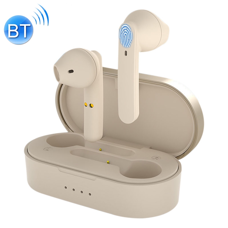 

C2 TWS Noise Cancelling Wireless Bluetooth Headset Semi-In-Ear Binaural Stereo HeadsetR(Khaki)