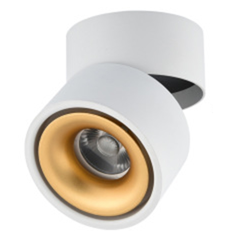 

360 Degrees Rotatable Foldable COB LED Background Spot Light Surface Mounted Ceiling Lamp, Wattage:3W, Emitting Color:White(White Gold)