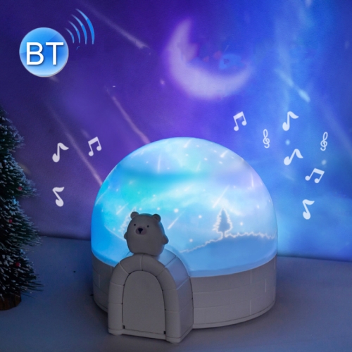 

Aurora Igloo Star Projector Lamp 3D Starry Sky LED Night Light Bluetooth Remote Control (Polar Bear )