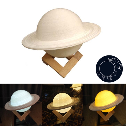 

3D Printing LED Saturn Night Light USB Planet Lamp, Size:13cm, Style:Pat Control 3-Colors