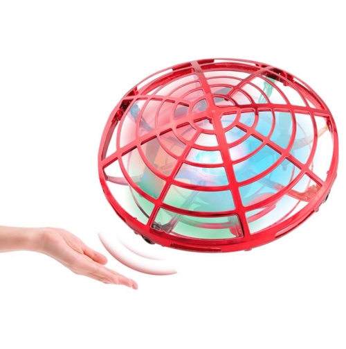 

Colorful Lights 5 Induction Quadcopter UFO Mini Drone, Colour: Red