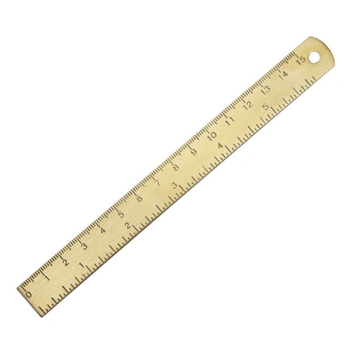 

4 PCS Brass Retro Drawing Ruler Measuring Tools, Model: 0-15cm Ruler