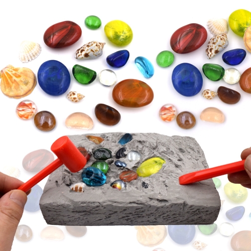 

3 PCS Colorful Gemstone Archaeological Treasure Excavation Toy Creative DIY Puzzle Toy