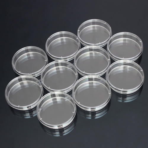 

10 PCS Polystyrene Sterile Petri Dishes Bacteria Dish Laboratory Biological Scientific Lab Supplies, Size:55mm