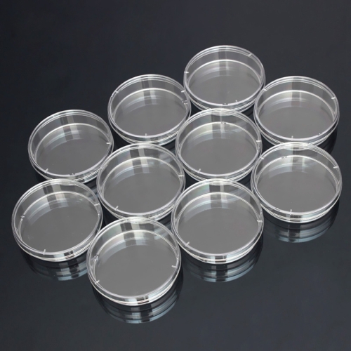 

10 PCS Polystyrene Sterile Petri Dishes Bacteria Dish Laboratory Medical Biological Scientific Lab Supplies, Size:60mm