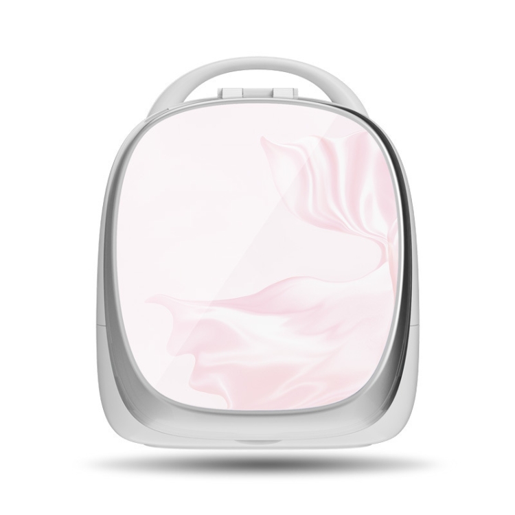 

Cosmetic Storage Box With LED Light Makeup Mirror Portable Desktop Time Reminder Dustproof Storage Box , Style: Ultimate Edition (Pink)